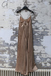 Mutedance 24 Spring/Summer Printed Flowing Long Dress MD-MD24SS30-K khaki PM141